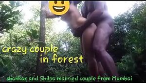 Naughty couple in forest
