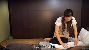 Chinese hotel massage gone wrong Subtitled in HD